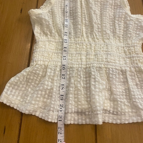 Anthropologie Mauve Smocked Sleeveless Feminine Sheer Cream Halter Top New M - Picture 10 of 11